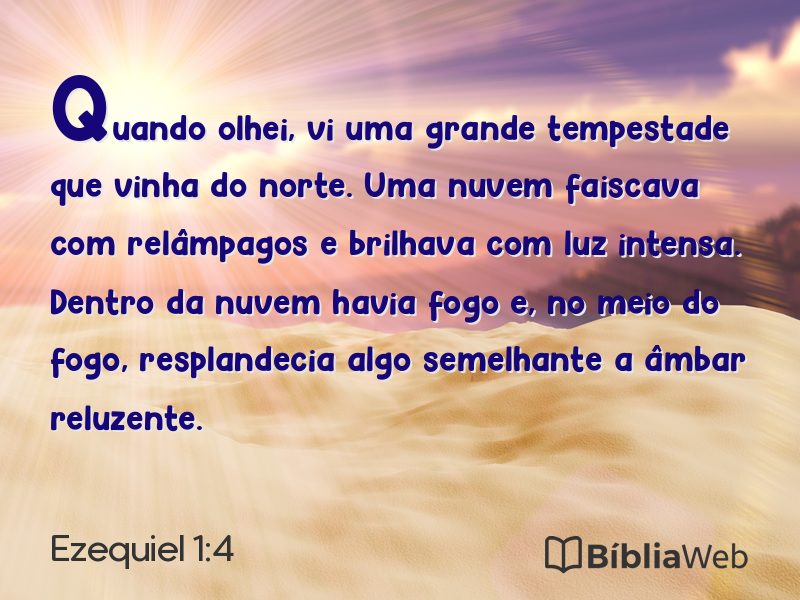 Ezequiel 1:4 em imagem para compartilhar