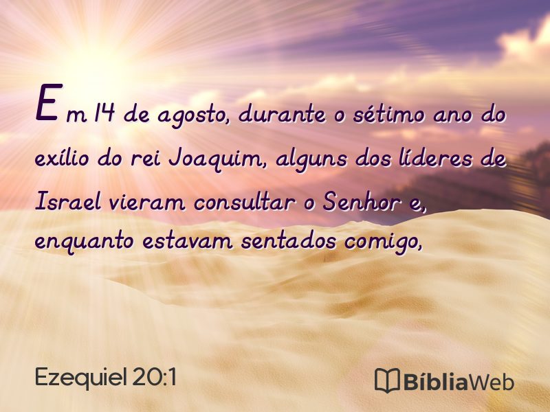 Ezequiel 20:1 em imagem para compartilhar