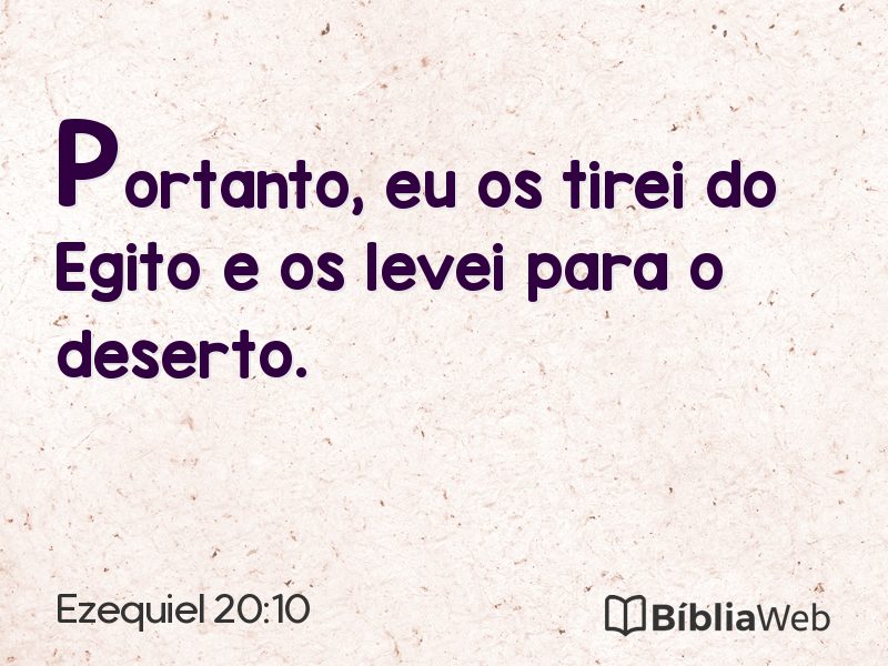 Ezequiel 20:10 em imagem para compartilhar