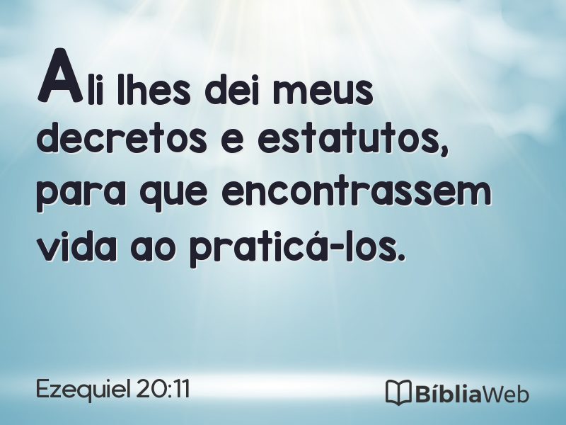 Ezequiel 20:11 em imagem para compartilhar