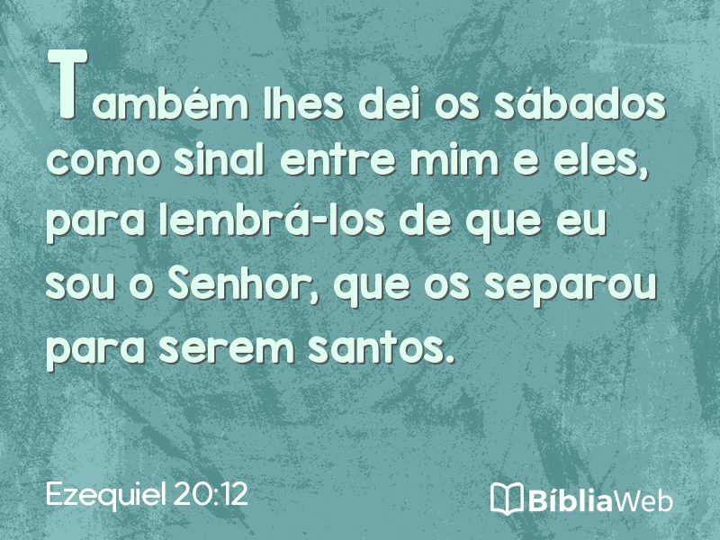 Ezequiel 20:12 em imagem para compartilhar
