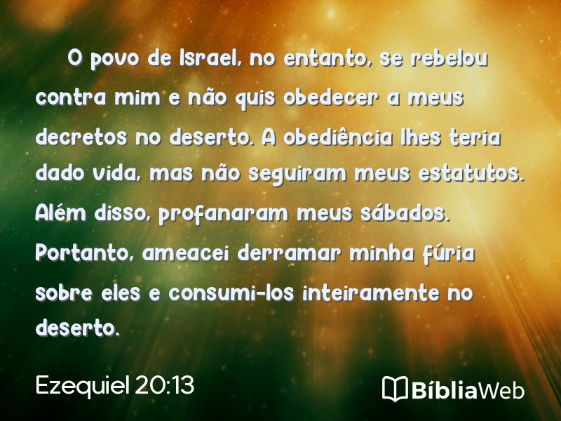 Ezequiel 20:13 em imagem para compartilhar