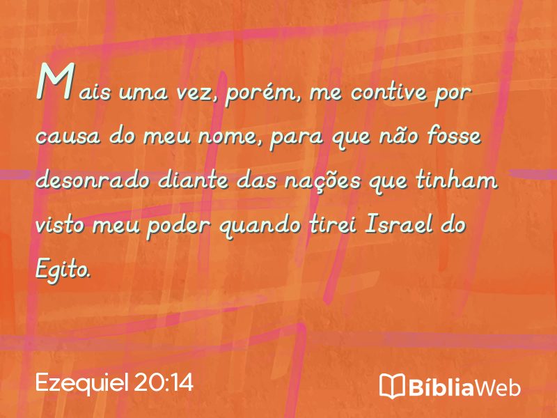 Ezequiel 20:14 em imagem para compartilhar