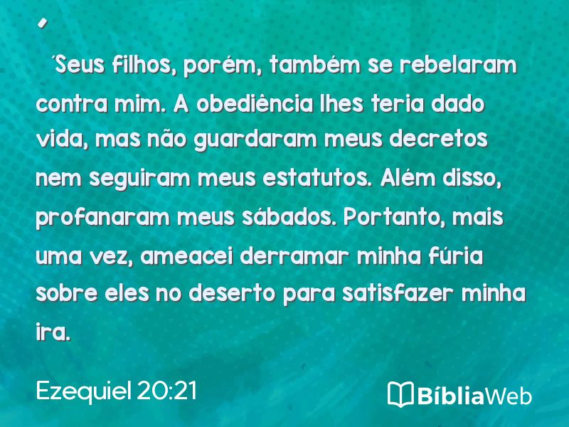 Ezequiel 20:21 em imagem para compartilhar