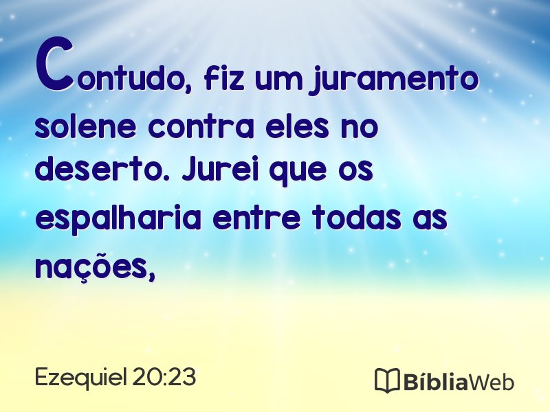 Ezequiel 20:23 em imagem para compartilhar