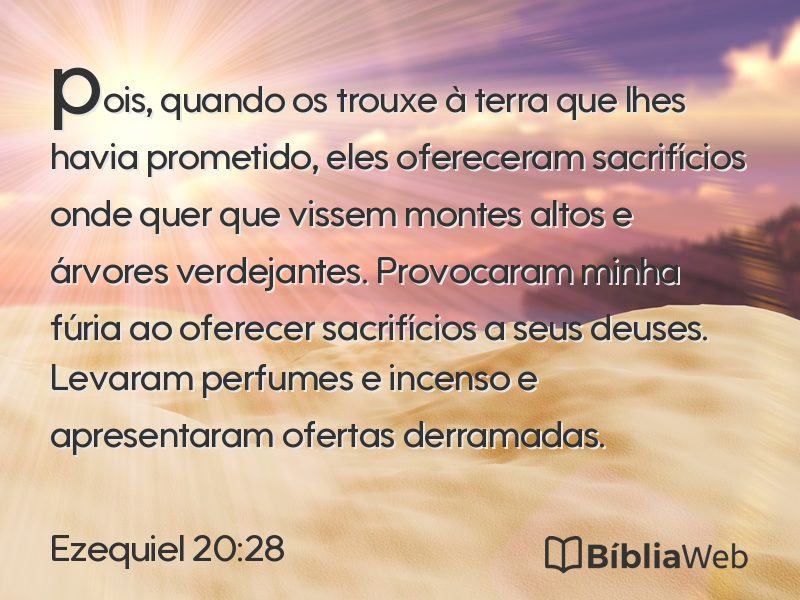Ezequiel 20:28 em imagem para compartilhar
