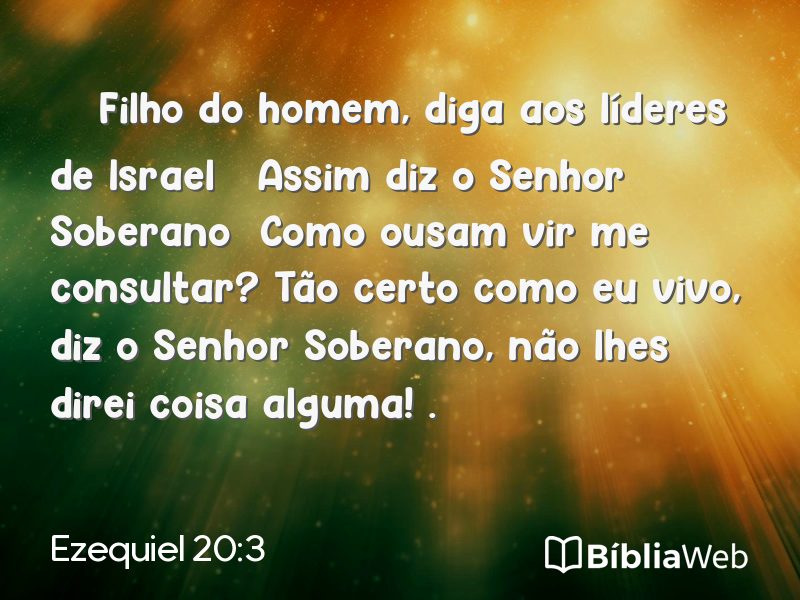 Ezequiel 20:3 em imagem para compartilhar