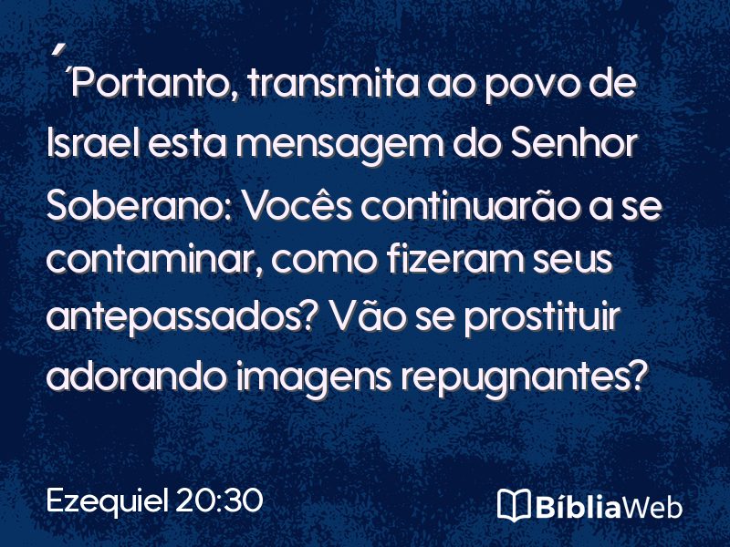 Ezequiel 20:30 em imagem para compartilhar