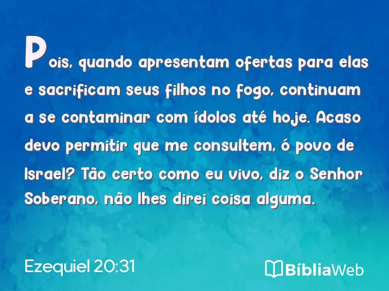 Ezequiel 20:31 em imagem para compartilhar