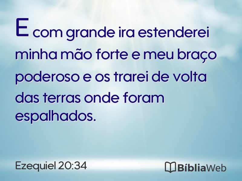 Ezequiel 20:34 em imagem para compartilhar