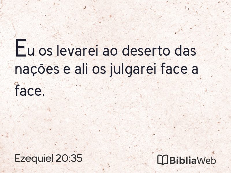 Ezequiel 20:35 em imagem para compartilhar