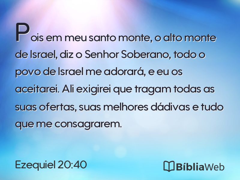 Ezequiel 20:40 em imagem para compartilhar