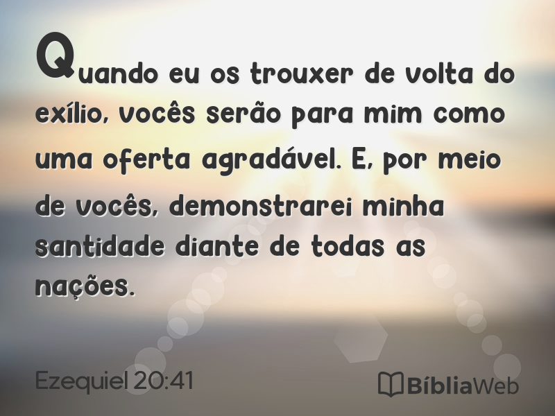 Ezequiel 20:41 em imagem para compartilhar