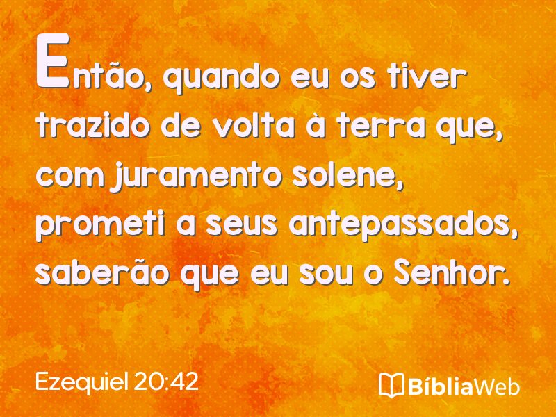 Ezequiel 20:42 em imagem para compartilhar