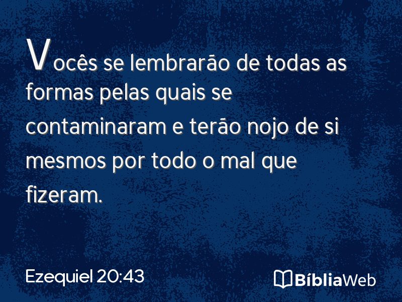Ezequiel 20:43 em imagem para compartilhar