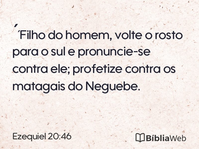 Ezequiel 20:46 em imagem para compartilhar