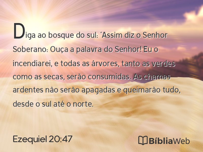 Ezequiel 20:47 em imagem para compartilhar
