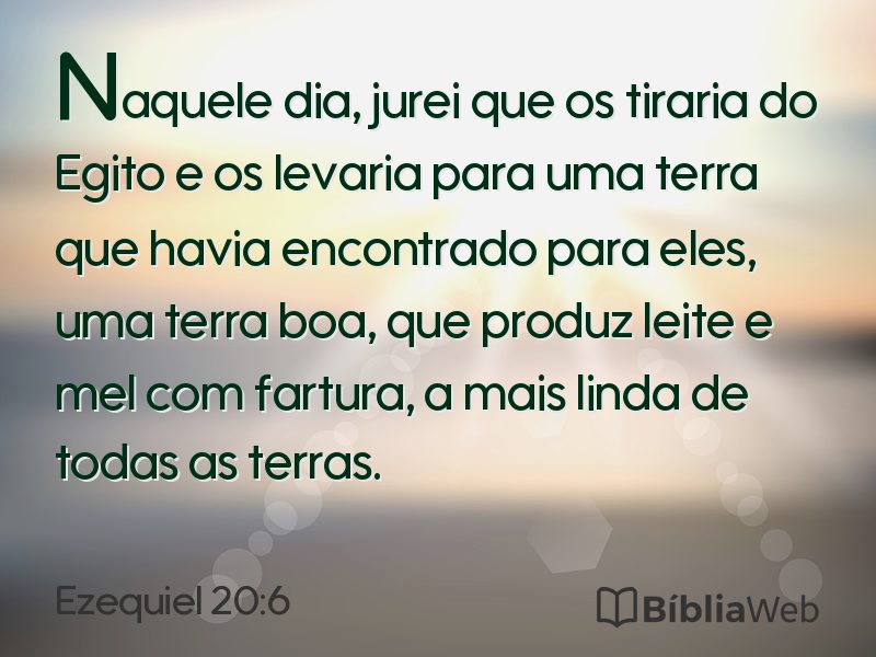 Ezequiel 20:6 em imagem para compartilhar