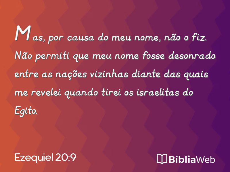 Ezequiel 20:9 em imagem para compartilhar