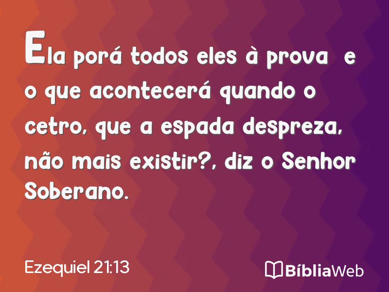 Ezequiel 21:13 em imagem para compartilhar