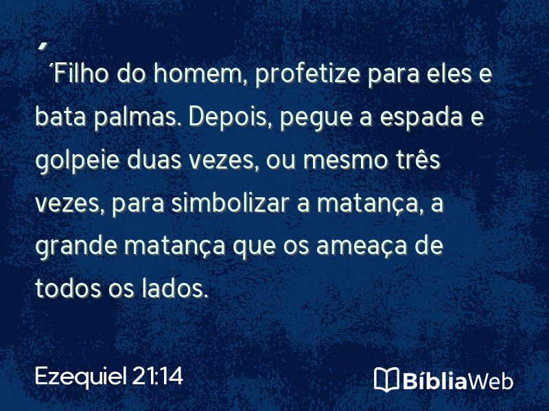 Ezequiel 21:14 em imagem para compartilhar