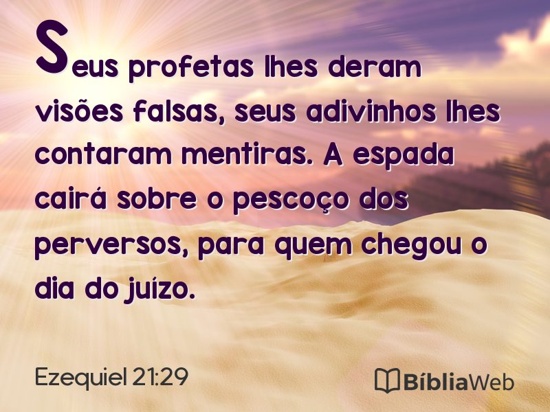 Ezequiel 21:29 em imagem para compartilhar