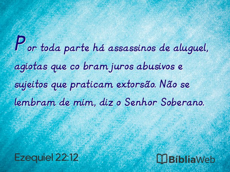 Ezequiel 22:12 em imagem para compartilhar