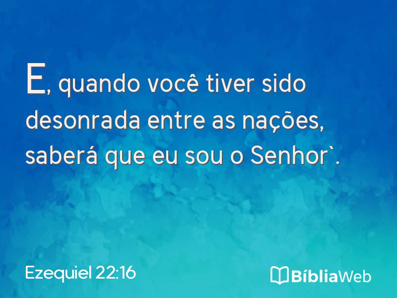 Ezequiel 22:16 em imagem para compartilhar