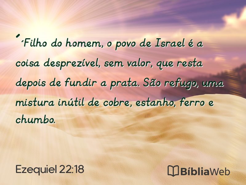 Ezequiel 22:18 em imagem para compartilhar