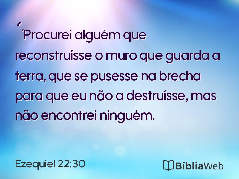 Ezequiel 22:30 em imagem para compartilhar