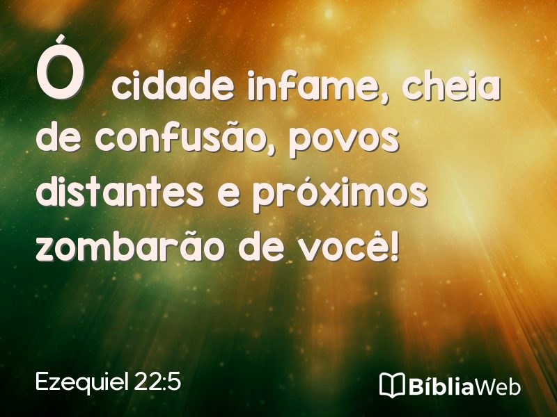 Ezequiel 22:5 em imagem para compartilhar