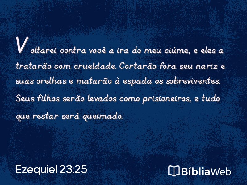 Ezequiel 23:25 em imagem para compartilhar