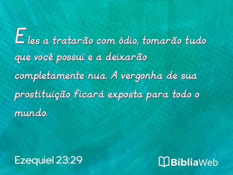Ezequiel 23:29 em imagem para compartilhar