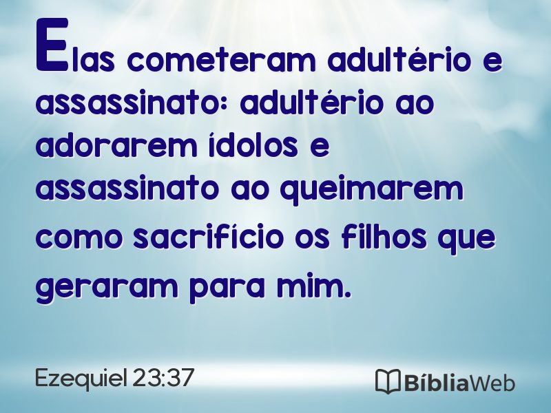 Ezequiel 23:37 em imagem para compartilhar