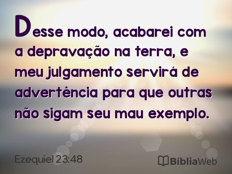 Ezequiel 23:48 em imagem para compartilhar