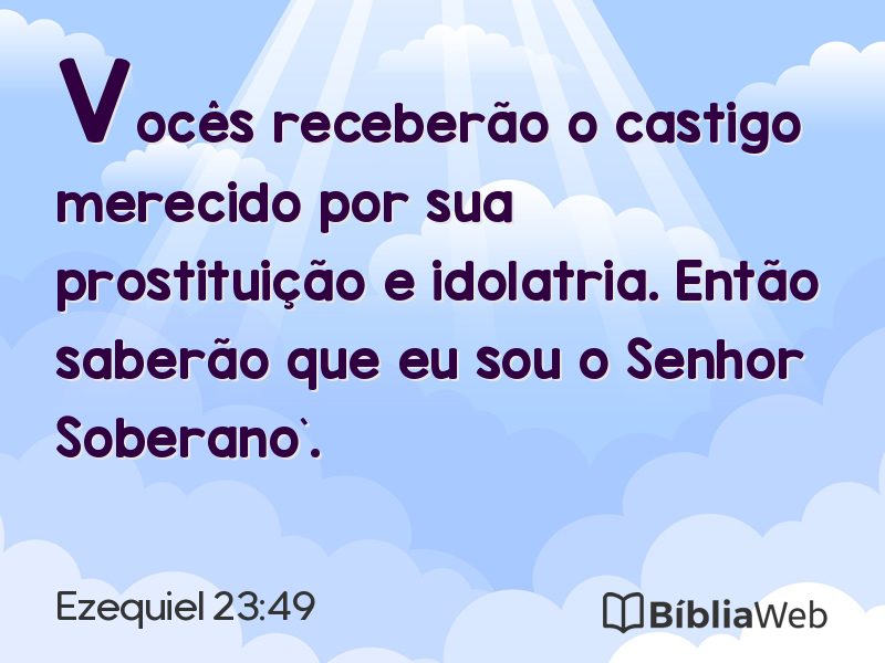 Ezequiel 23:49 em imagem para compartilhar