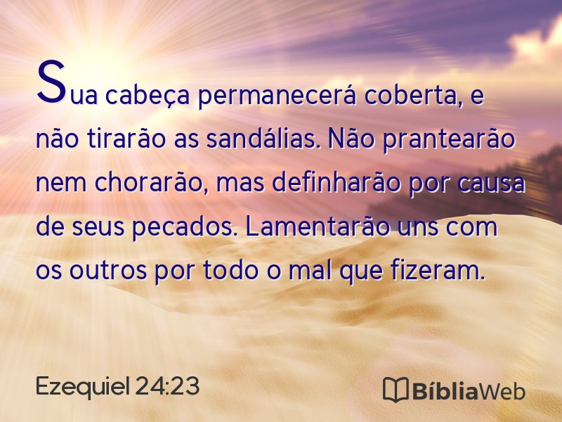 Ezequiel 24:23 em imagem para compartilhar