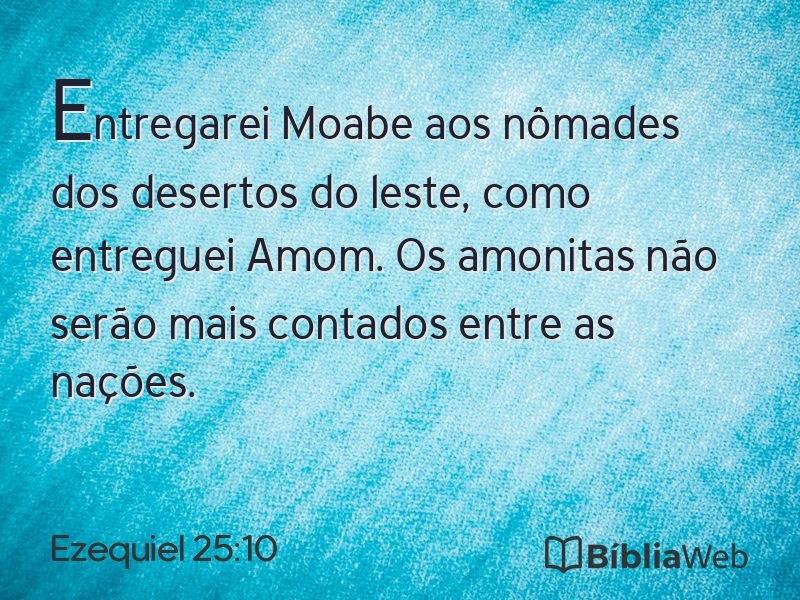Ezequiel 25:10 em imagem para compartilhar