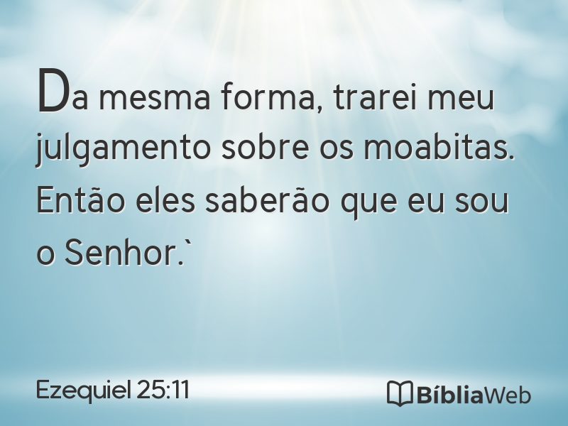Ezequiel 25:11 em imagem para compartilhar