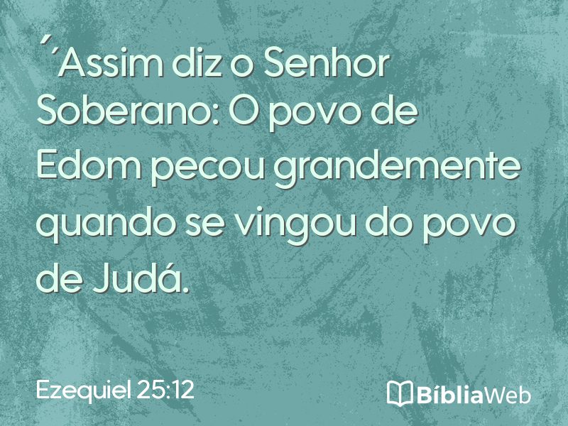Ezequiel 25:12 em imagem para compartilhar