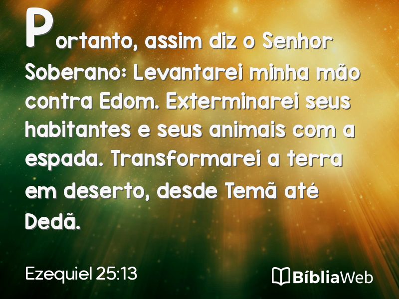Ezequiel 25:13 em imagem para compartilhar