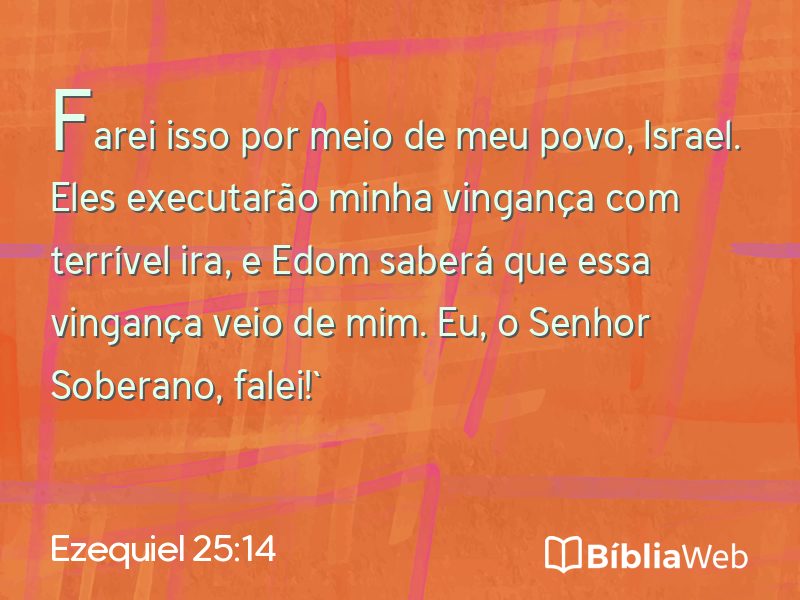 Ezequiel 25:14 em imagem para compartilhar