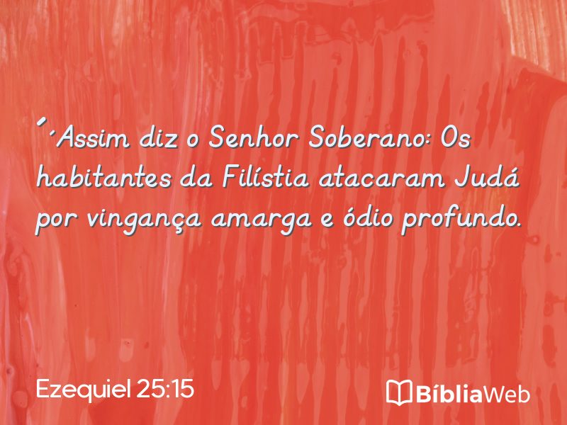 Ezequiel 25:15 em imagem para compartilhar