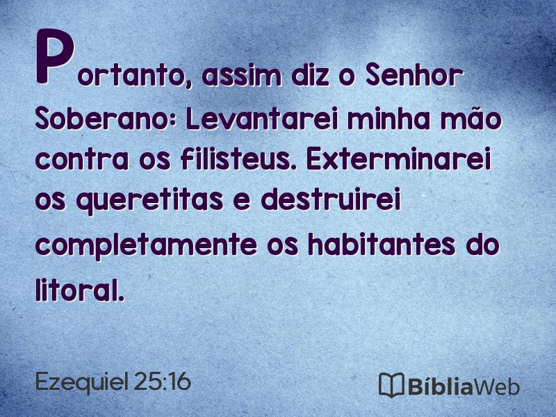 Ezequiel 25:16 em imagem para compartilhar