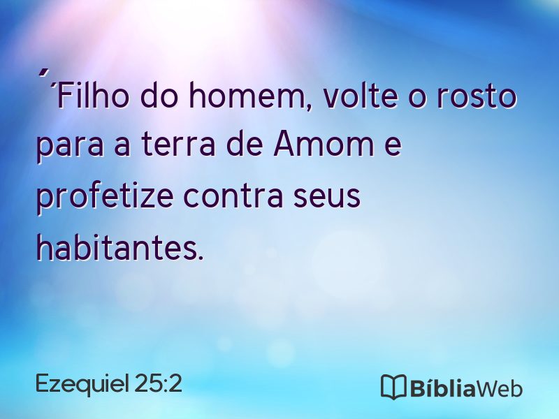 Ezequiel 25:2 em imagem para compartilhar