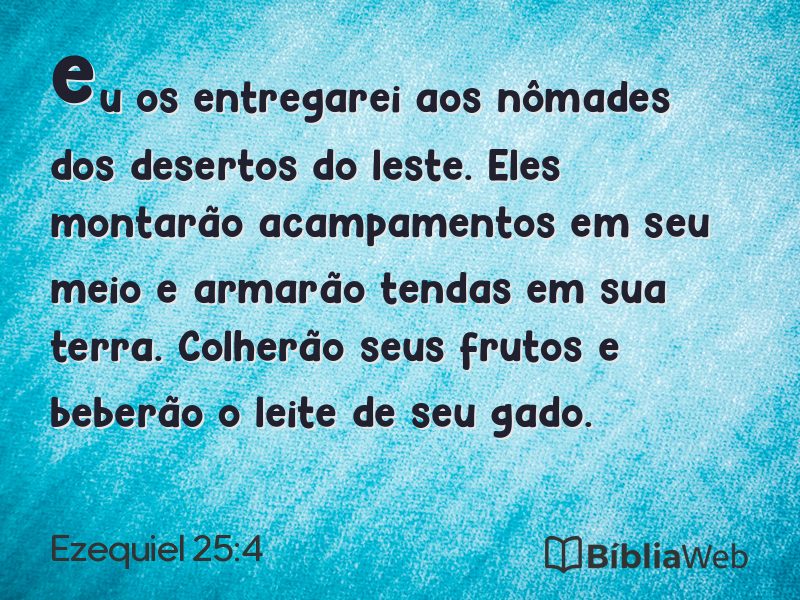 Ezequiel 25:4 em imagem para compartilhar