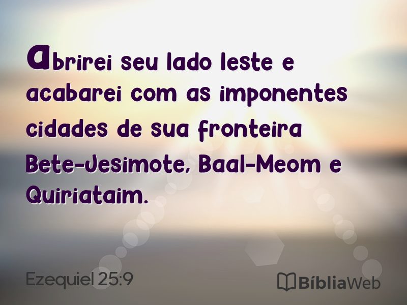 Ezequiel 25:9 em imagem para compartilhar