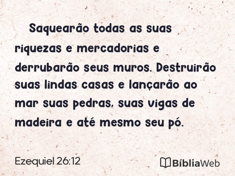 Ezequiel 26:12 em imagem para compartilhar
