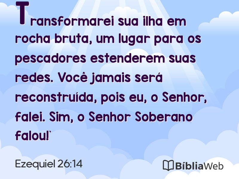 Ezequiel 26:14 em imagem para compartilhar