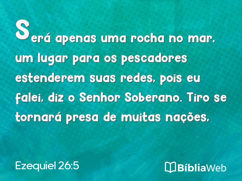 Ezequiel 26:5 em imagem para compartilhar